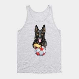 German Shepherd Soccer Ball Tank Top